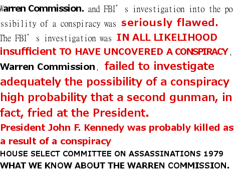 Warren commission evidence John F Kennedy jfk assassination 