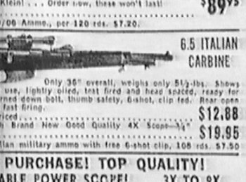 Lee Harvey oswald Rifle photo pictures 1 news paper add